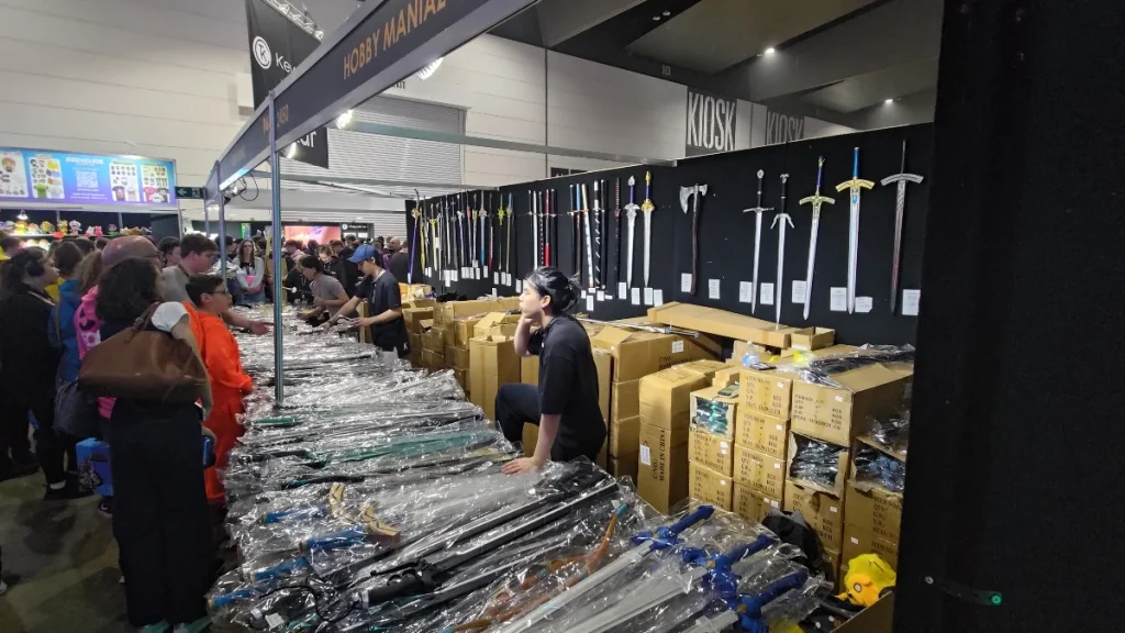 PAX AUS 2023 gaming sword and axe store