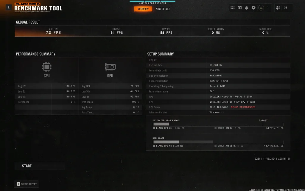 Asus ExpertBook P5 CoD Score