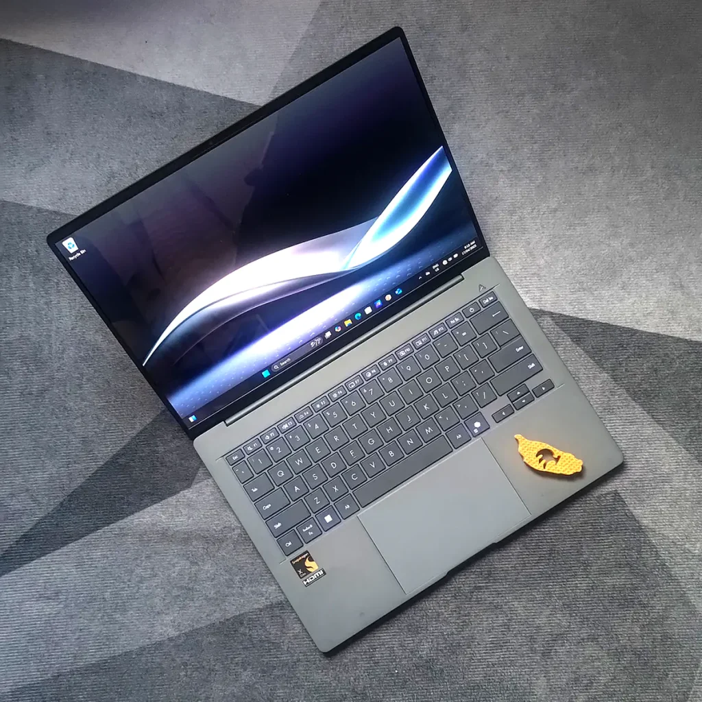Asus Zenbook A14 Laptop Oblique View