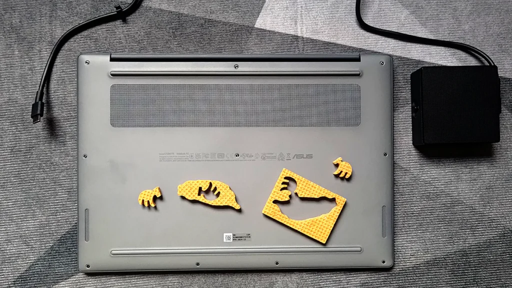 Asus Zenbook A14 Laptop Underside