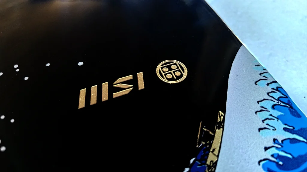 MSI Prestige 13 AI+ Ukiyo-e Edition lid logo