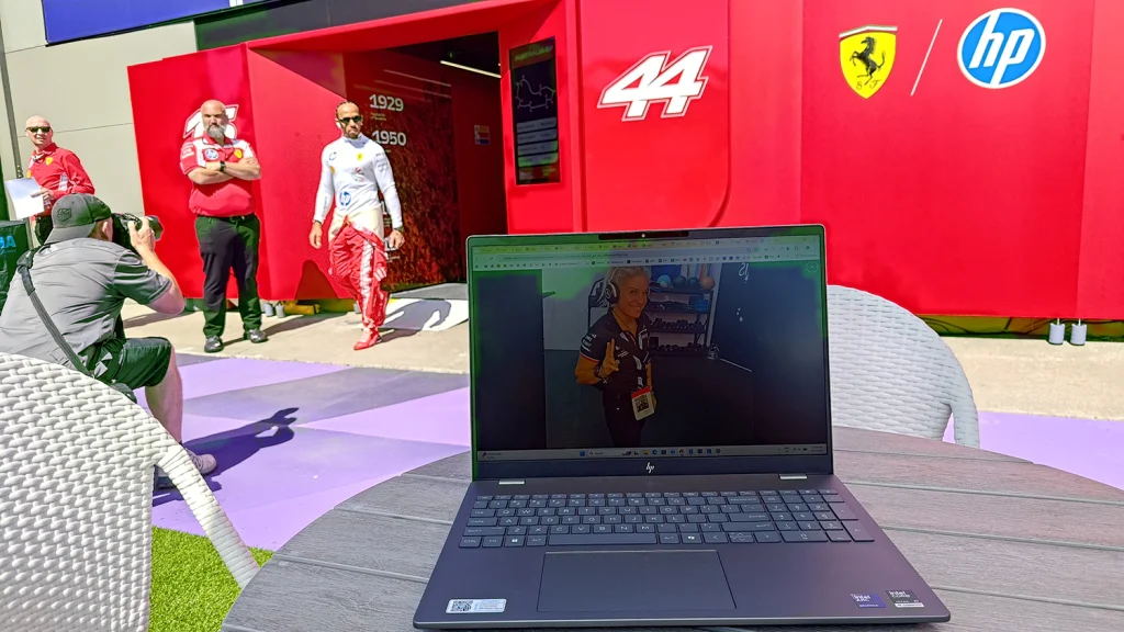 HP OmniBook 7 With Lewis Hamilton of Ferrari